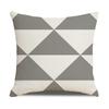 Nordic Simple Pillow Ins Blue Geometric Linen Cotton and Linen Sofa Car Polyester and Linen Pillow Cushion Cover