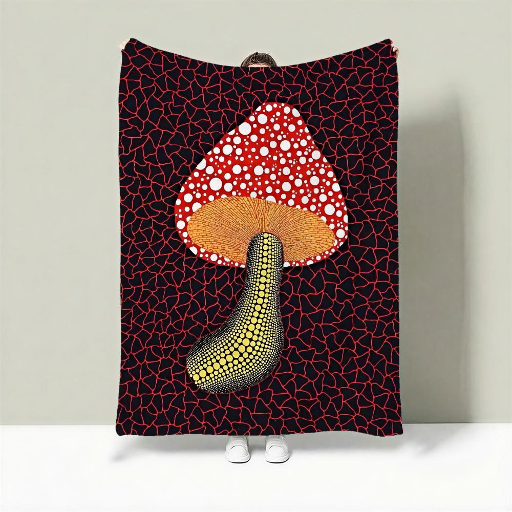 Artist Y-Yayoi Kusama Throw Lightweight 240g Flannel Blanket Soft Skin-friendly for Summer Cooling 75X95CM