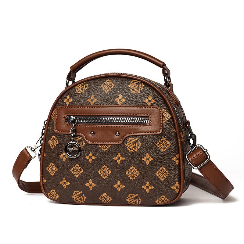 Винтажная женская сумочка с цветочным принтом, многослойная маленькая сумка кроссбоди на плечо 2025
