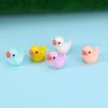 Mini Home Crafts Fairy Resin Animals Yellow ducklings Ornaments Miniature Figurine