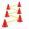 30CM Round Base Marker Cones & Poles Set for Pet and Football Training, Perfect for Kindergarten Games