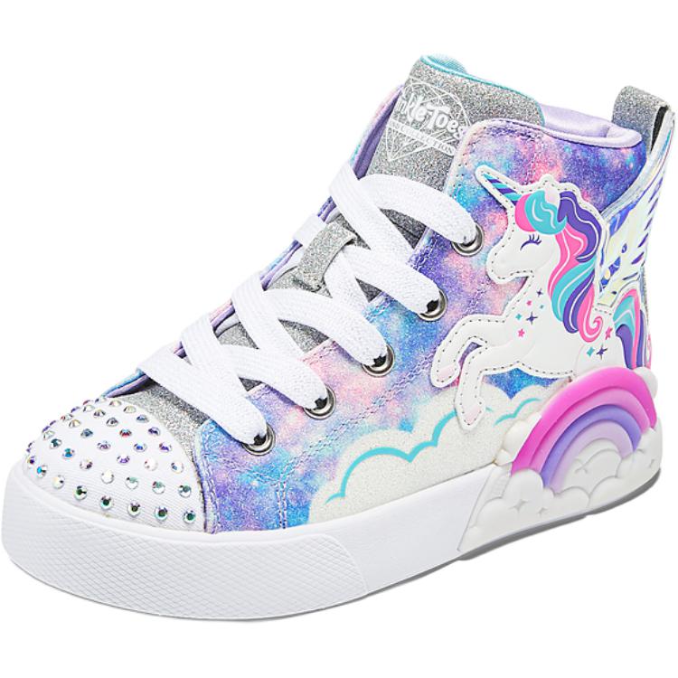 Skechers Twinkle Toes Bequeme Mode Rutschfeste Strapazierfähige High-Top Kinder Sneaker Kinder Sneaker Lila 314325L-LVMT