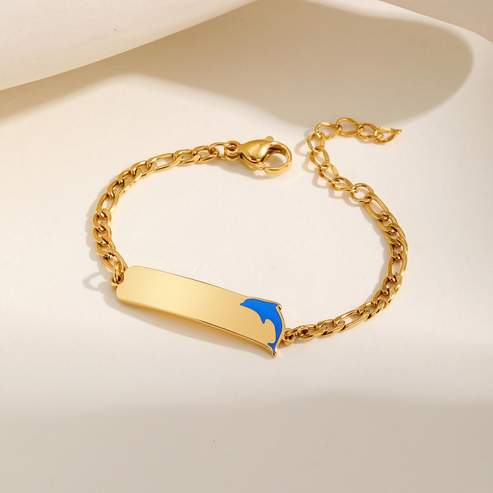 

Personalized Baby Name Bracelet, Angle/butterfly/car/bear ID Bar, Customized Gift To Girls Boys Adjustable Chain 12cm-15cm