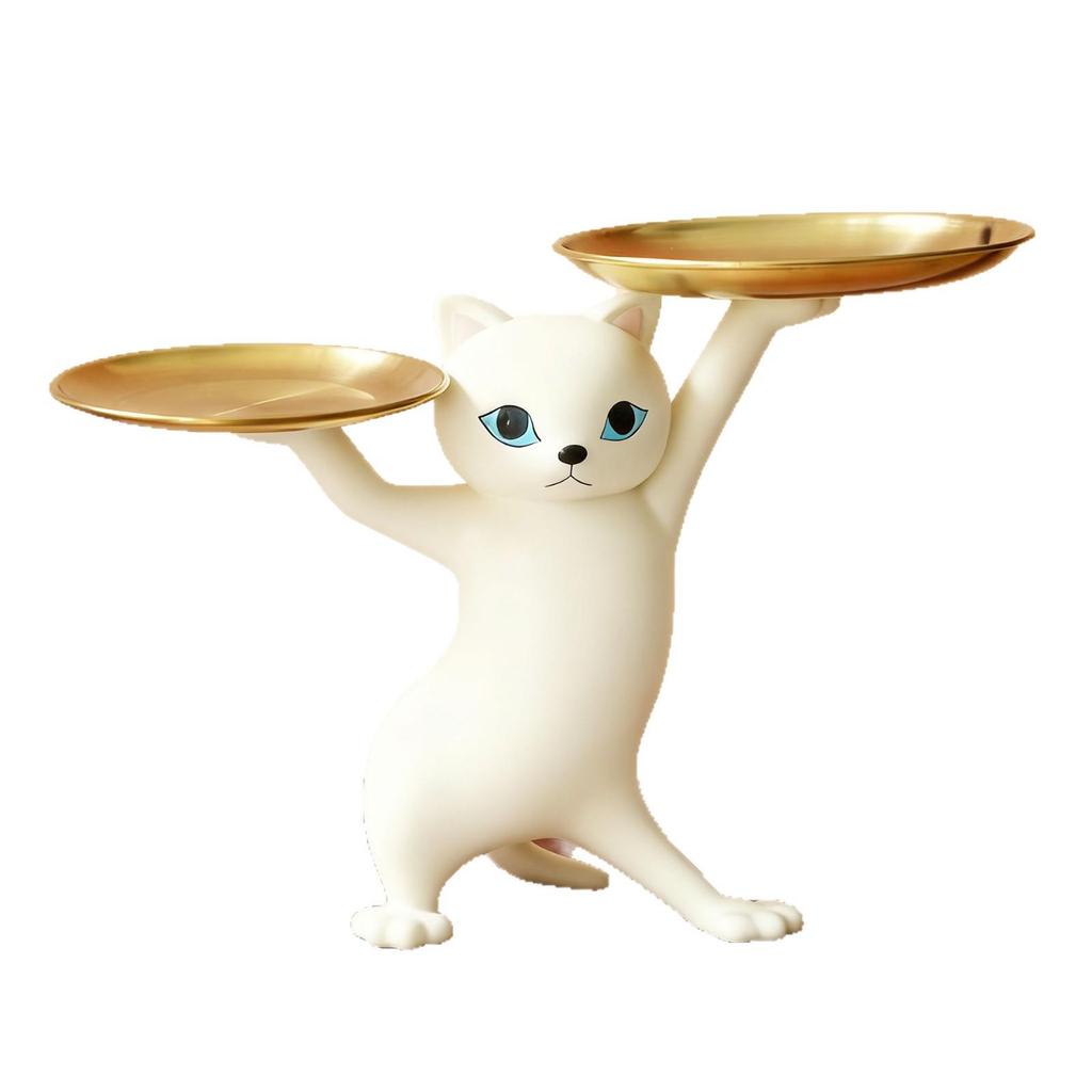 Harz-Katzen-Tablett - Praktische Dekoration für Wohnzimmer, Flur oder als Geschenk für ein neues Zuhause