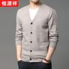 Men's V-Neck Knit Cardigan Sweater