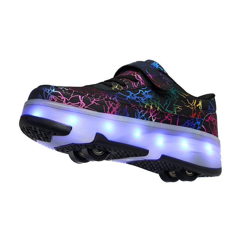 Children's Runaway Shoes New Boys' Runaway Shoes Four-wheel Girls' Pulley Shoes Double-row Roller Skates