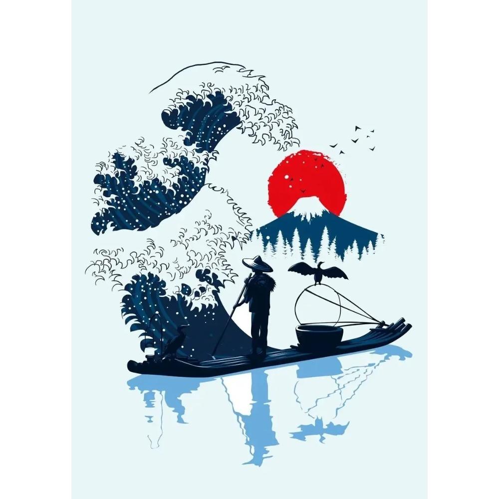 Dipinti su Tela d'Arte Giapponese Vintage Stampa Poster Yayoi Kusama Katsushika Hokusai Arte da Parete Immagine HD per Soggiorno Decorazione Casa