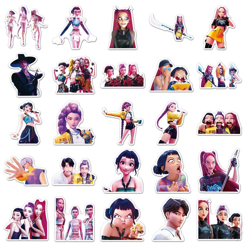 50Pcs/Set KPop Demon Hunters Series 05 Stickers DIY Fashion Waterproof Doodle Decals Stickers