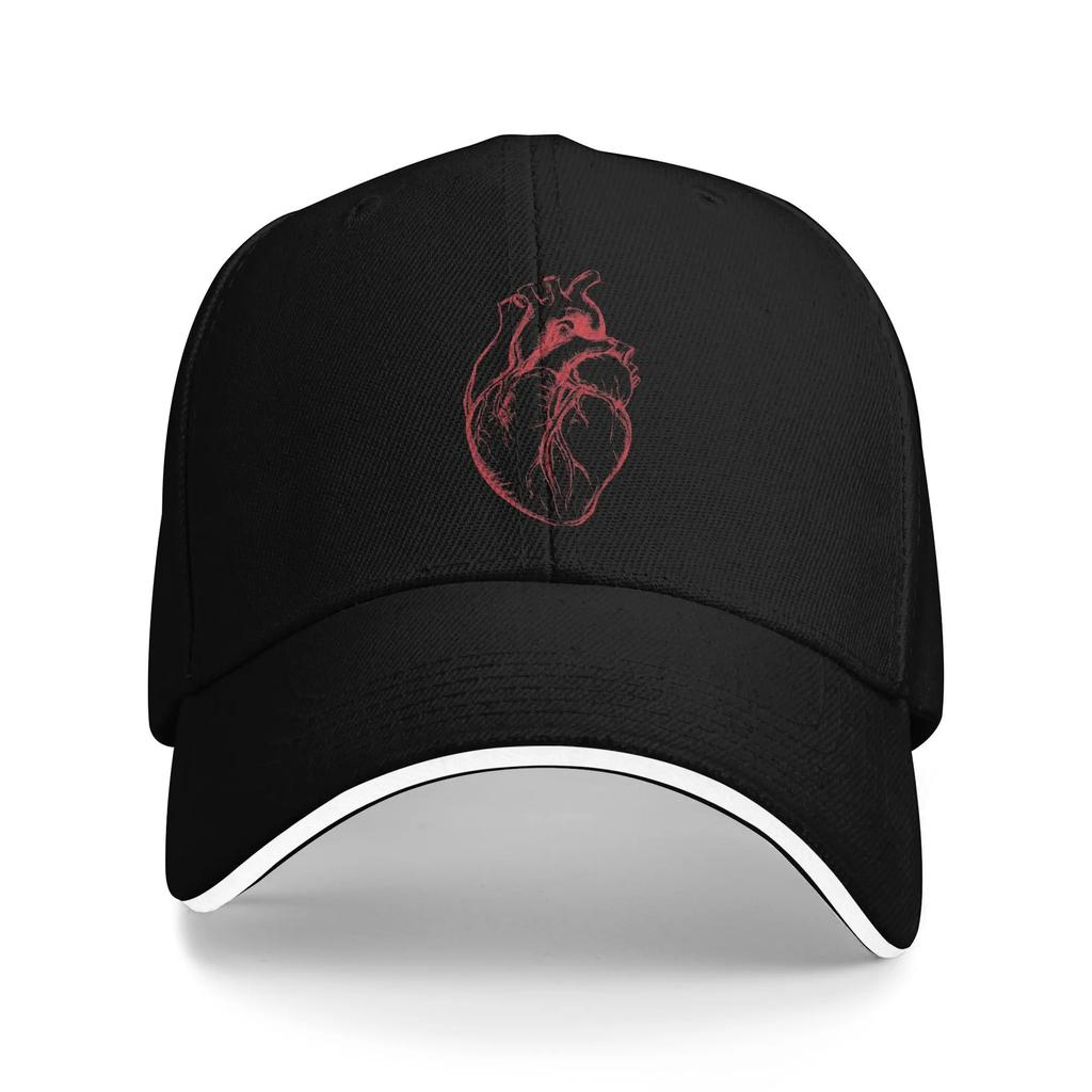 Heart Baseball Cap Thank My Heart Unisex Women Design Hip Hop Hats Spring Fitted Retro Hunting Camping Sun-Proof Baseball Caps
