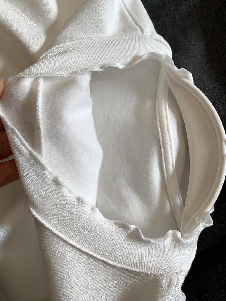Ruffle Lace Long Sleeve Base Layer: 27% Viscose, 67% Special Polyester, 6% Spandex - Korean Style Artistic Niche.