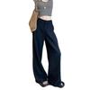Women's High-Waisted Wide-Leg Linen Pants - White Summer Drape Style