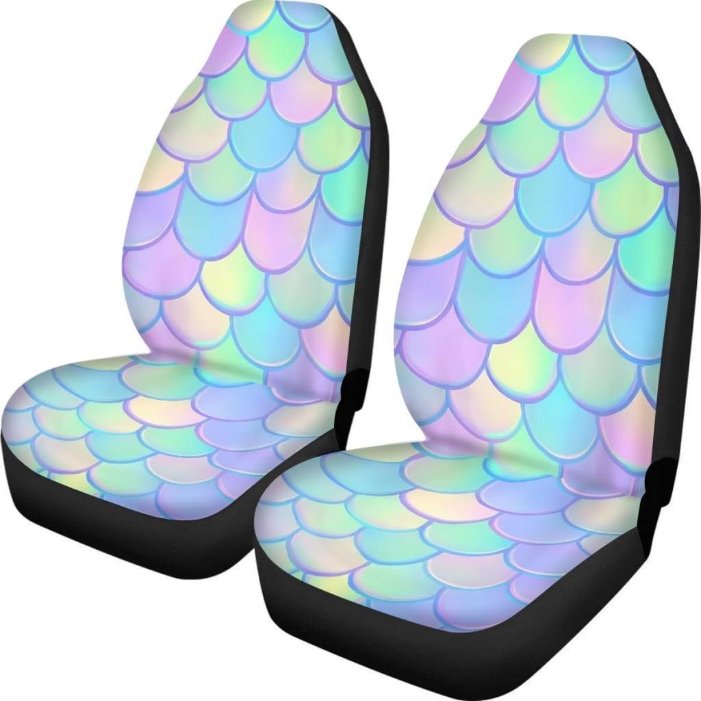 Pehede Car Seat Cover Moon Stars Planet Front for Cars, Easy To Tall Cover Set, Accessories Auto Trucks Van SUV,2 Packs