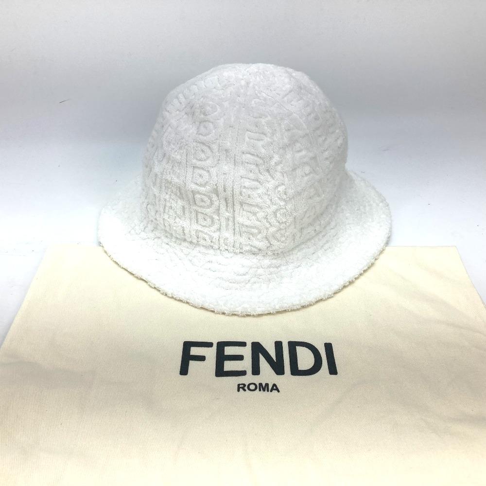 FENDI FXQ982 MARC JACOBS collab bucket hat bob hat cotton / Nylon White Unused