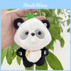 Lovely Soft Plush Panda Keychain Doll Cute Bubble Blowing Design Perfect For Gifts And Collectibles