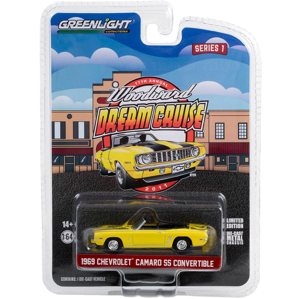 GREENLIGHT масштаб Серия 1 Woodward Dream Cruise 1969 Chevrolet Camaro Кабриолет 164 -