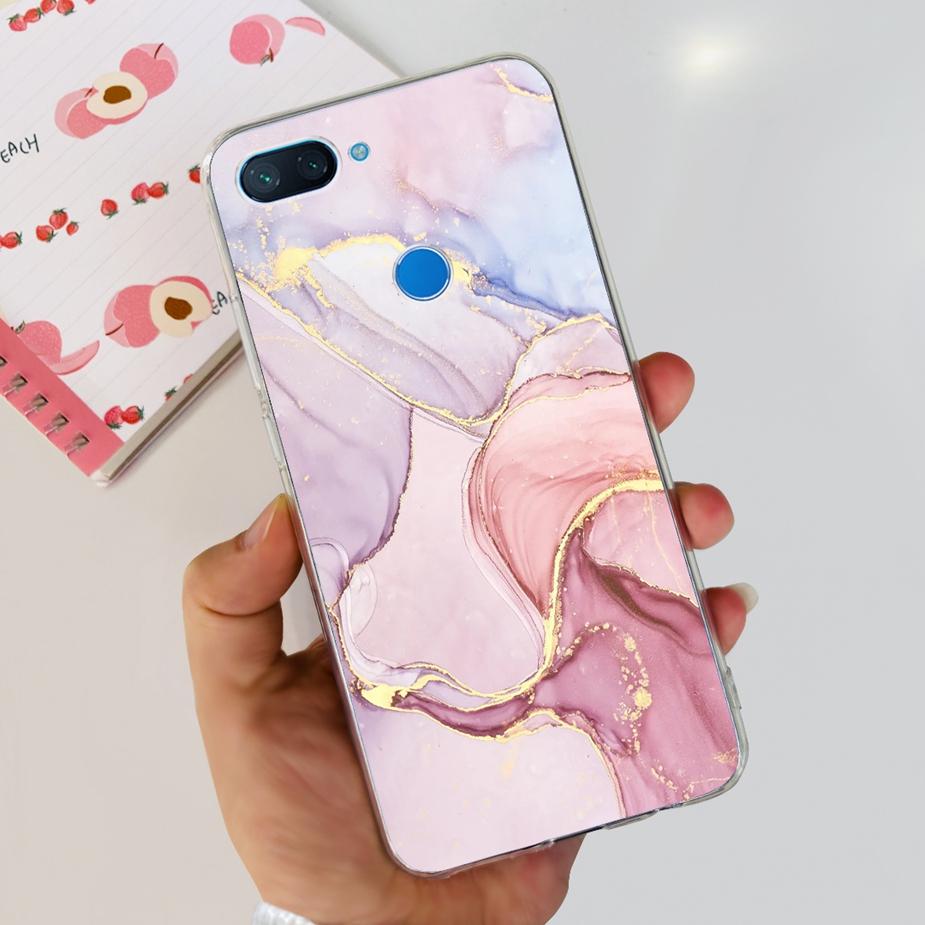 For Xiaomi Mi 8 Lite Case Cute Painted Cover Clear Silicone Phone Case For Xiaomi Mi 8 Lite 8Lite Back Cover 6.26'' Fundas Coque