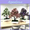Faux Flower Desk Plant With Realistic Plastic Green Leaves For Living Room And Photography