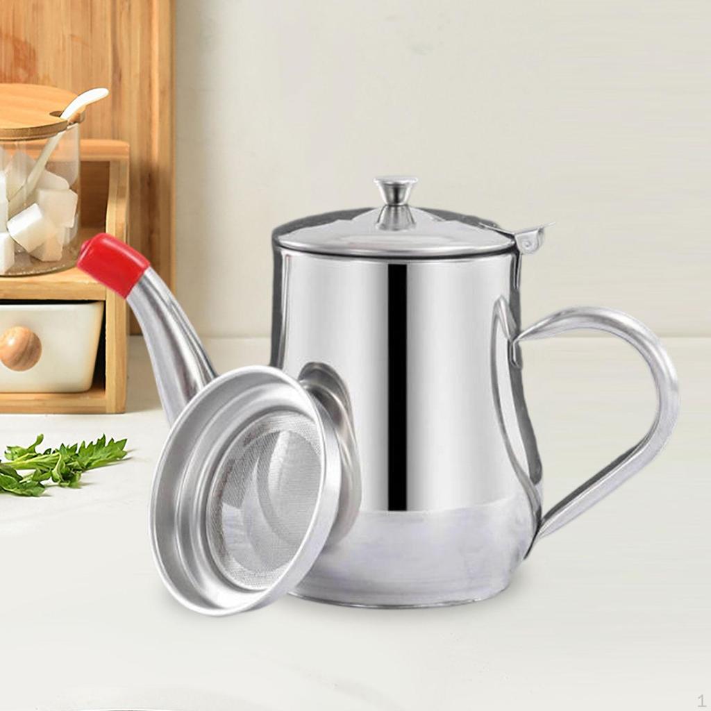 Container, Portable Kitchen Oil Storage Container with Strainer, Dispenser And Jug for Cooking in
