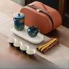Outdoor Travel Tea Set Home One Pot Four Cups Portable Storage Bag Ceramic Quick Cup Brewing Teapot Tea Cups
