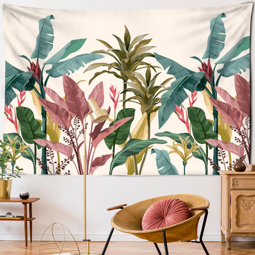 Tapiserie de Perete Frunză de Palmier Plante Tropicale Naturale Estetică Boemă Hippie Cameră Decor Acasă