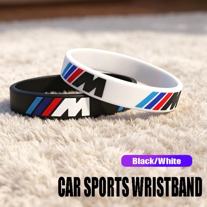 For BMW M3 M4 M5 G M Bracelet Commemorative Bracelet Sports Trendy Brand Male and Female Couple Silicone Bracelet Auto Keychain
