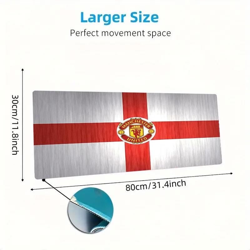 Manchester United F Large Size Mouse Pad Large Gaming Table Cushion Non-slip Laptop Tablet Big Mousepad XXL Mat Mini PC Playmat With Lock edge