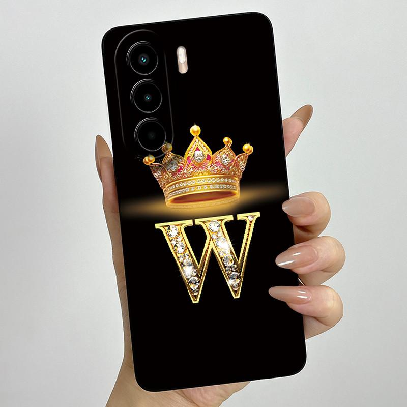 For Itel Power 70 P673L P70 Case Luxury Crown Letters Couple Soft Phone Cases For Itel Power70 P 70 Camera Protection Back Cover