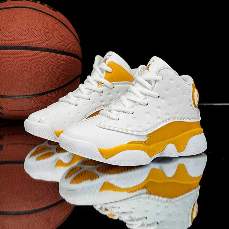 Factory direct sales leather surface children's running shoes non-slip autumn sports shoes breathable classmates basketball shoes outdoor mid