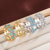 Royal Sapphire Curved Zircon Ring - Luxurious, Versatile Pure Copper Jewelry for Women