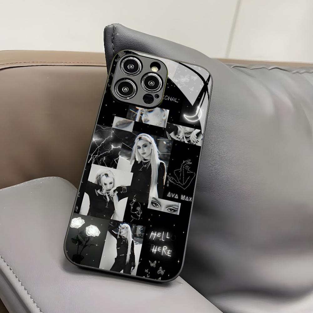 Diamonds Dancefloors Ava Max Phone Case for Iphone 17 Air 16 15 14 12 11 13 Pro Max Mini X Xr Xs Puls Black Glass Cover