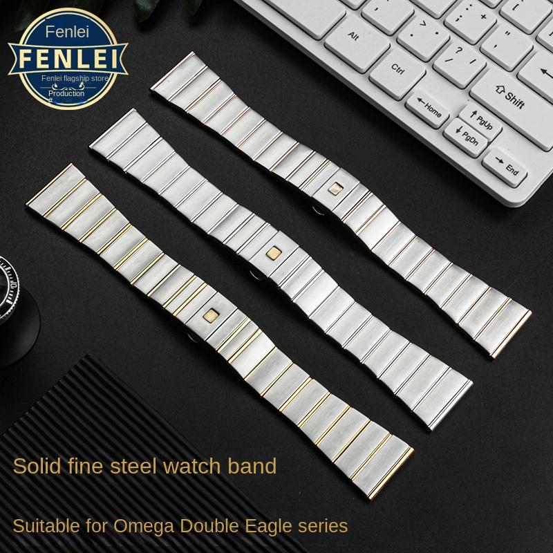 Für Omega Double Eagle Stahlarmband Constellation Serie Armband Herren und Damen Uhrenarmband Metallzubehör 17MM 23MM 25MM