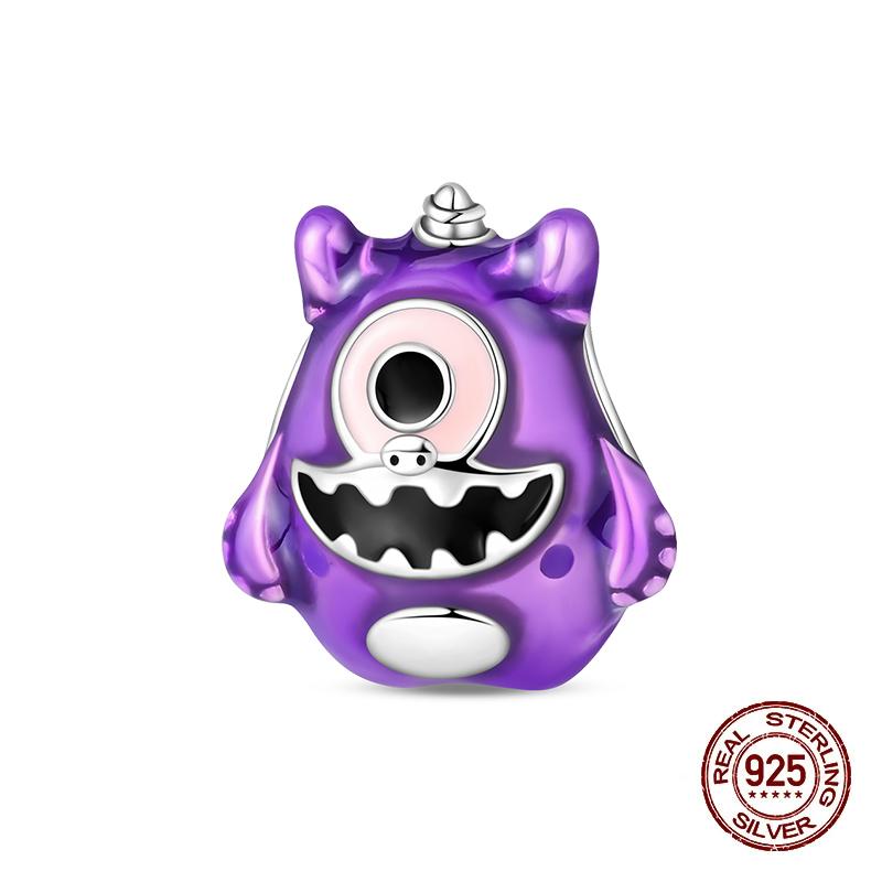 Cute Charms Copper Original Fit Bracelet Monsters Robot Dog Chinese Panda Beads Charms For Women Diy Party Jewelry