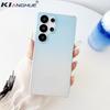 Luxury Matte Hard PC Case For Samsung Galaxy S25 Edge S24 S23 Ultra Plus Gradient Color Transparent Cover Ultra Thin Shell
