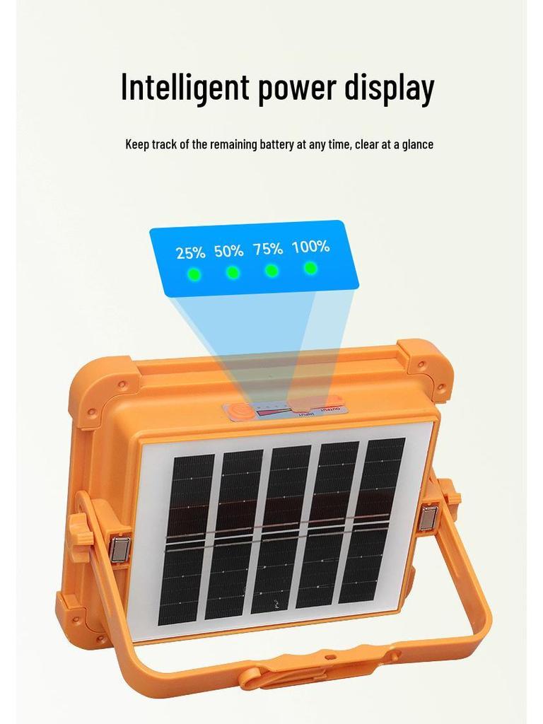 Outdoor Multifunctional Solar Floodlight with Long-lasting Battery for Emergency Lighting