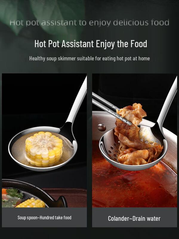 Zhao Ran Food Grade Stainless Steel Long Handle Hot Pot Ladle/Slotted Spoon