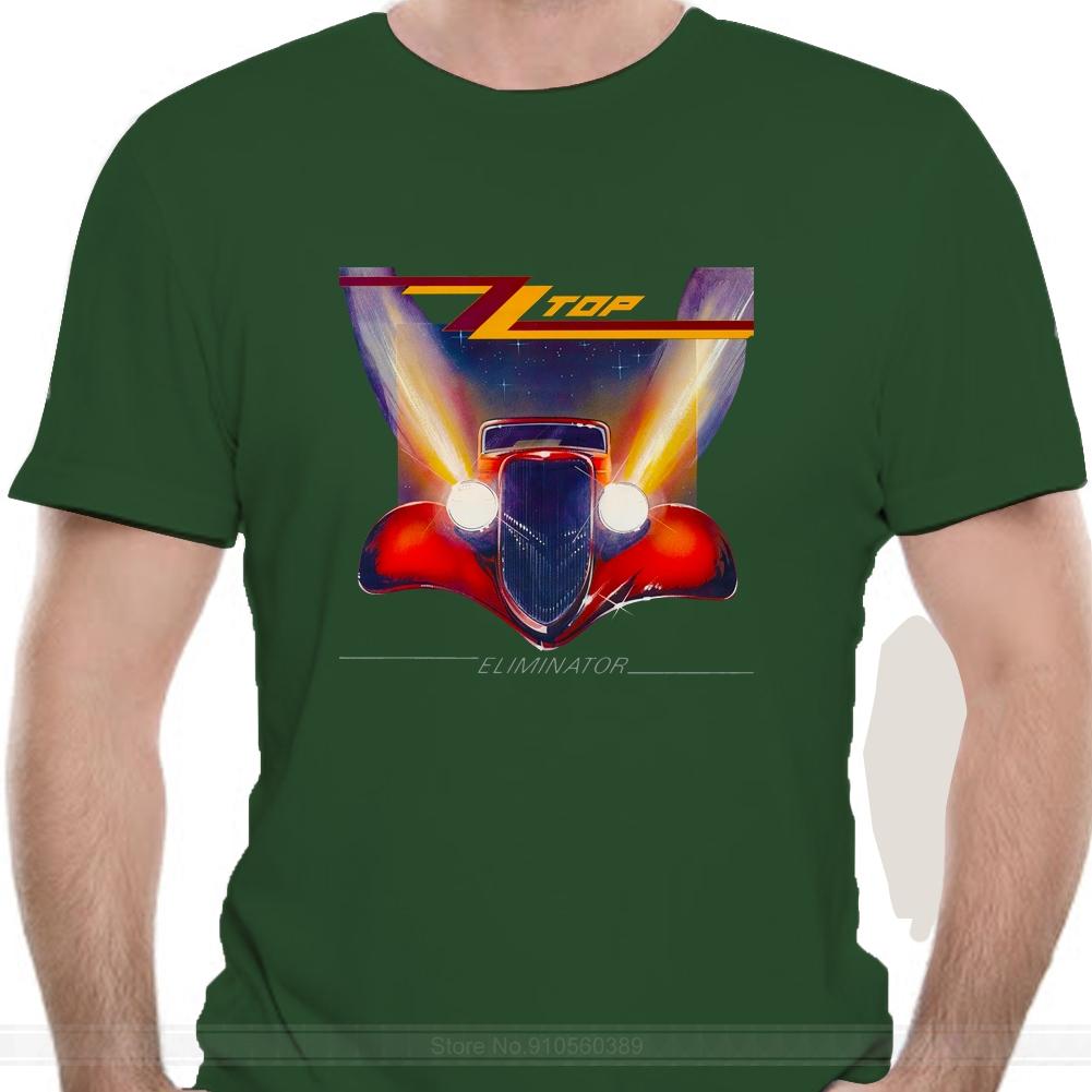 American Classics Mens ZZ Top Eliminator Tops Tee T Shirt Black Classic Rock Band Tee TShirt Popular