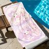 Asciugamano da Spiaggia Coniglietto e Agnello Carini, Asciugamano da Bagno Kawaii Rosa Pastello per Bambini