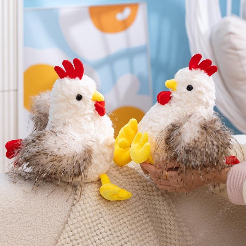 Chicken Yellow Stuffed Animal With Short Plush Toys For Children Gift And Cuddle
