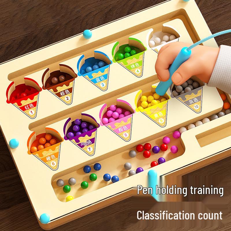 

Magnetic Maze Bead Game: Educational Focus and Logical Thinking Toy for Ages 2-6