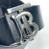 BURBERRY TB logo  belt Leather Black/SilverHardware