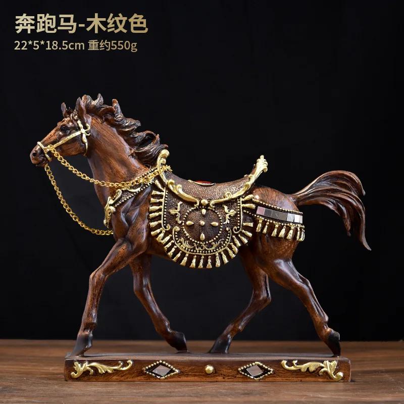 Light Luxury Resin Running Horse Decorative Item, Home Living Room Office Desk, Wealth-attracting Handicraft Decoration