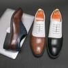 Fashion Mens Luxury Business Shoes Brogue Lace-up Mens Shoe Outdoor Casual British Style Contrast Oxford Shoes Mens Office Shoes