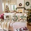 Christmas Printed Pillow Cover New Home Imitation Linen Sofa Decoration Cushion Bedroom Cushion Pillow Cover
