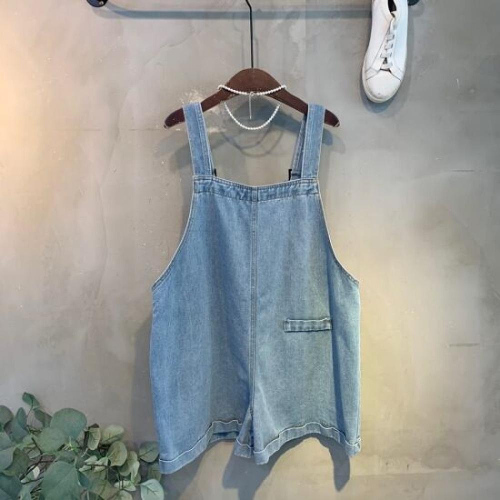C S In The Room buCkle adjuStable Denim Overall ShortS C