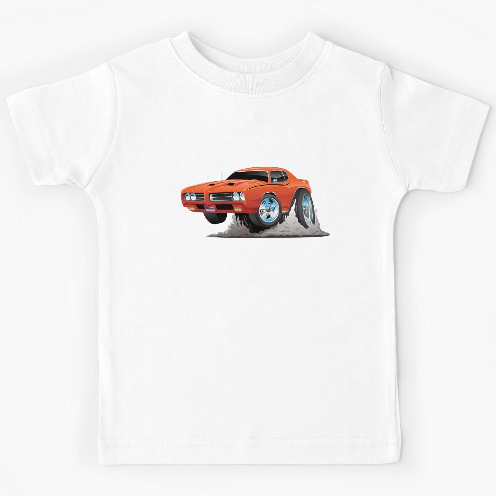 Classic American Muscle Car Cartoon Kids T-Shirt 140