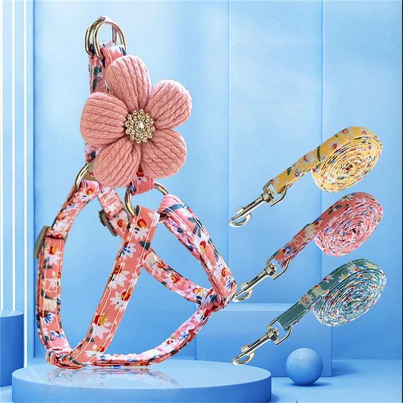 

Регулируемый поводок для кошек с защитой от отрыва для собак, нагрудный ремень для маленьких домашних животных, тяговый поводок