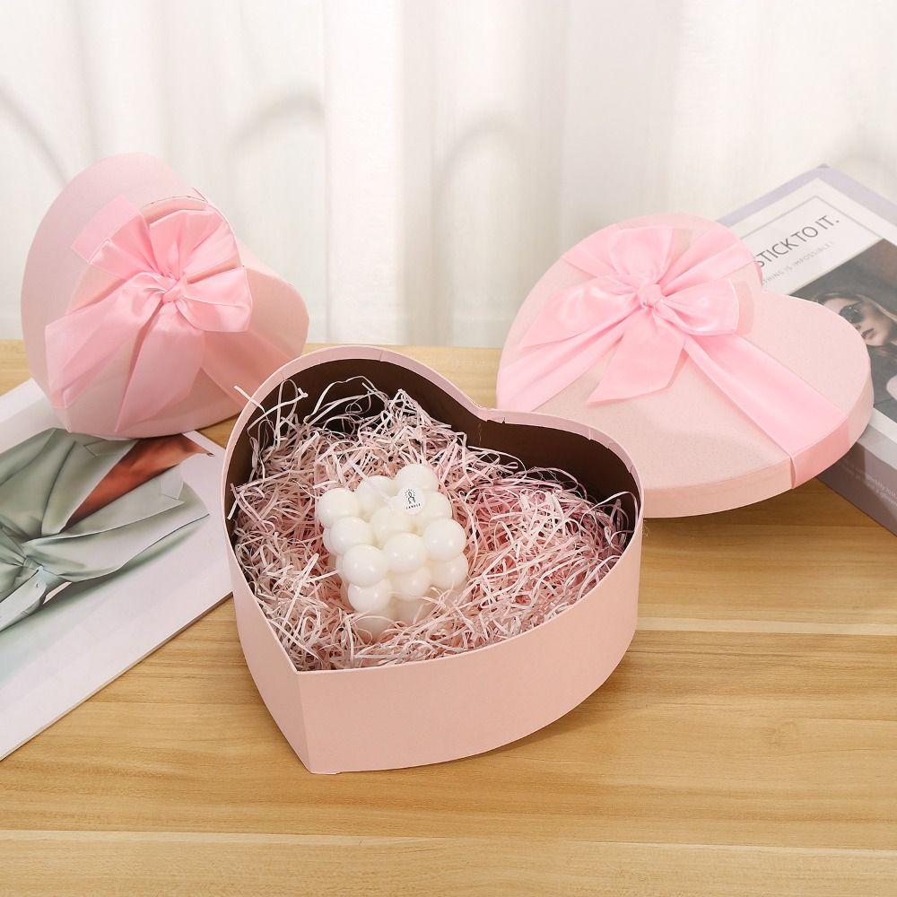 Heart-shaped Packaging Paper Box Red Present Boxes New Gift Storage Container  Birthday