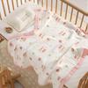 110x110cm High Density Pure Cotton Six-Layer Gauze Baby Bath Towel and Toddler Blanket