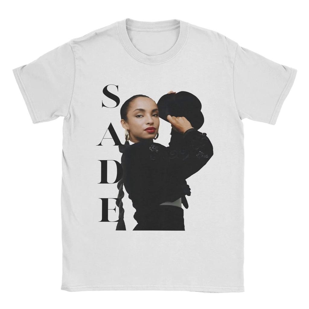 Men T-Shirts S-Sade Adu Singer Vintage 100% Cotton Tee Shirt Short Sleeve T Shirt Crewneck Clothes Plus Size