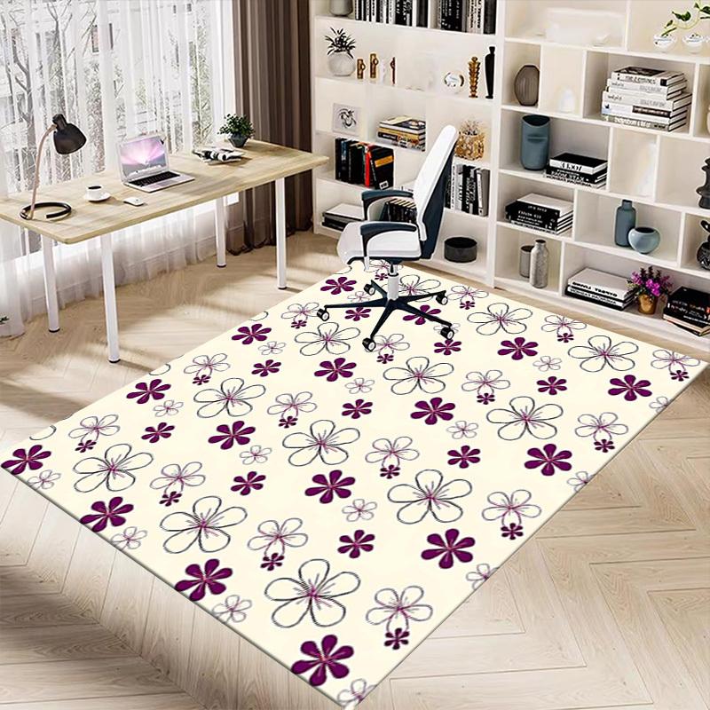 1 Stück Bodenmatte mit Blumenmuster, rutschfest, geeignet für Büro, Schlafzimmer und Spielzimmer. Kann auch als Sofafußstützenbezug verwendet werden - T31